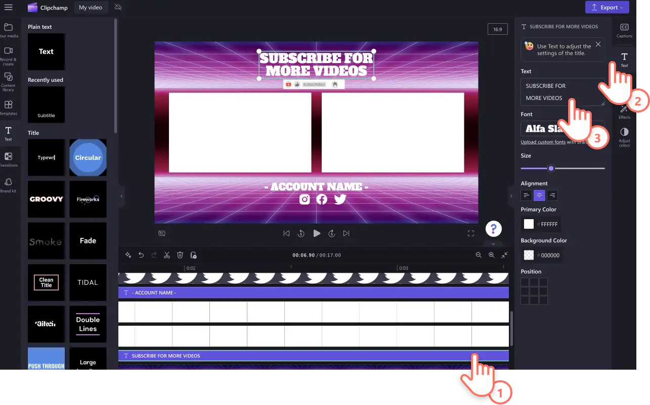 69sucipr5vfjqsleyxbjdw Video şablonundaki metni düzenleyen bir kullanıcının resmi.