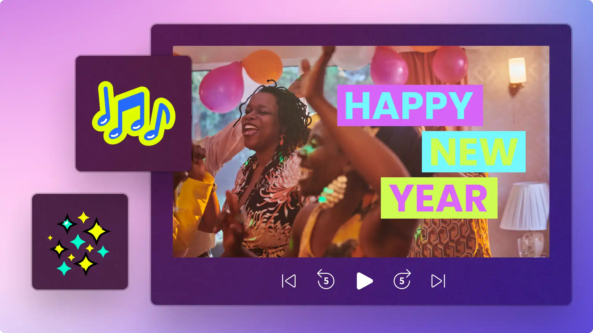 2048-54 Yeni Yıl çıkartmaları ve grafiklerinin resmi.