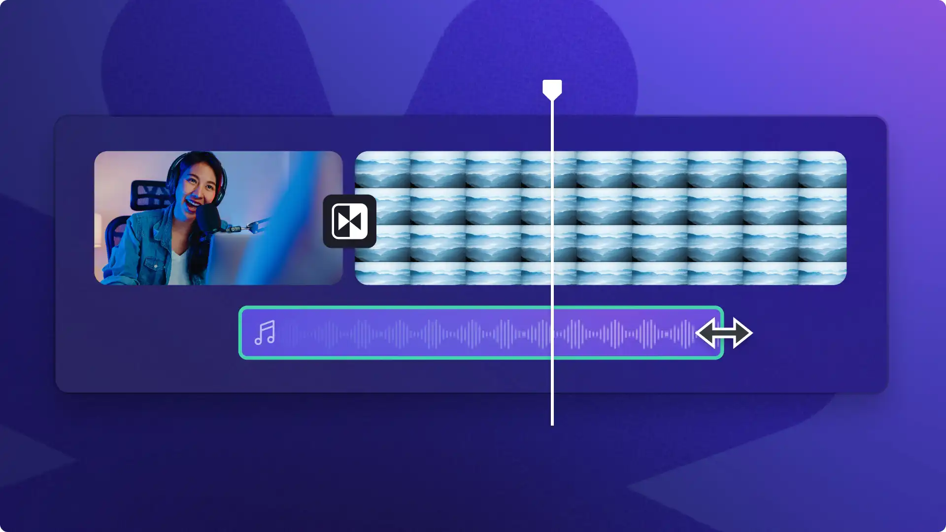 2048-70 Clipchamp’te video geçişlerine müzik ekleme