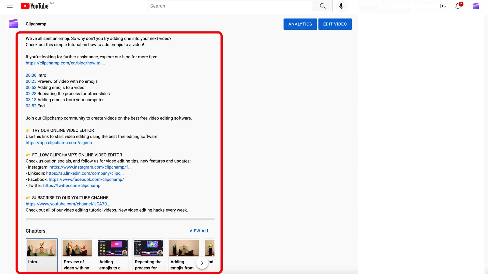 YouTube açıklamaları için ana kılavuz - YT video açıklaması